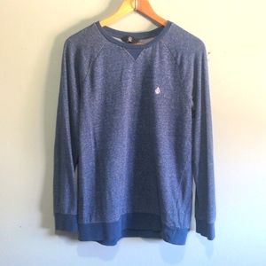 Men's medium blue volcom sweater / let my sleeve shirt